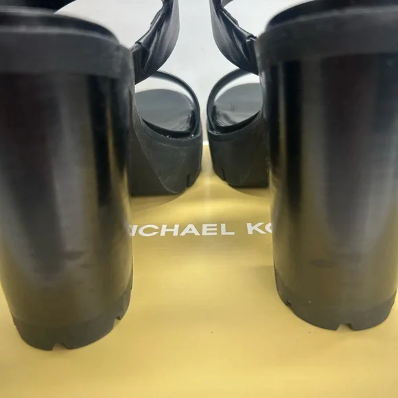 Michael Kors Holland Black Platform Sandals Size 8M - Picture 6 of 6